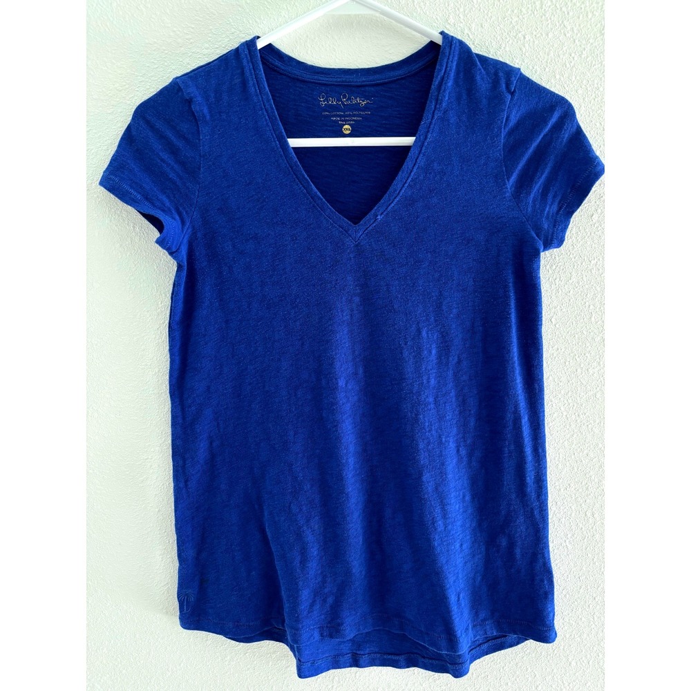 Lilly Pulitzer‎ Top Womens XXS Blue Cotton Minimalist Capsule Luxury Preppy
